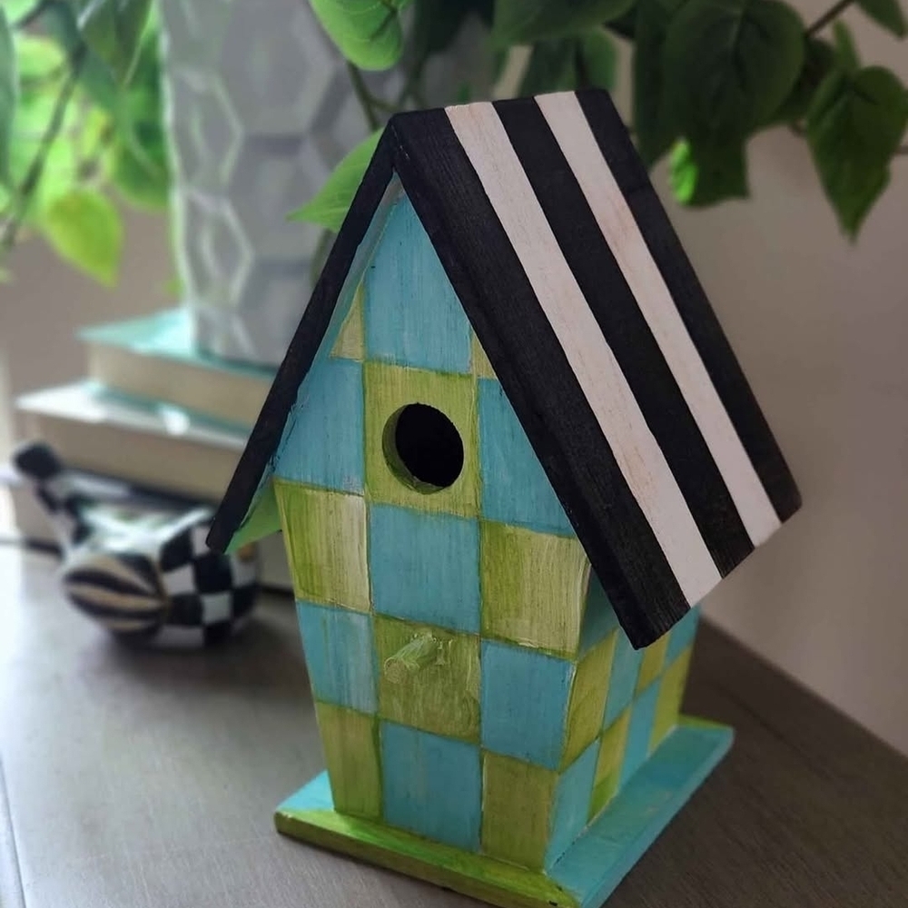 SOLD!! Colorful Striped Birdhouse